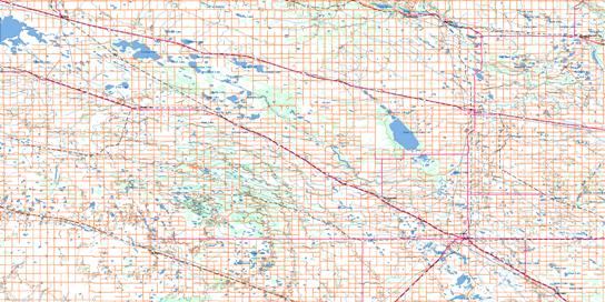 Yorkton Topo Map 062M at 1:250,000 Scale