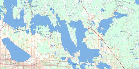 Dauphin Lake Topo Map 062O at 1:250,000 Scale