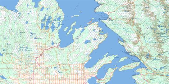 Hecla Topo Map 062P at 1:250,000 Scale