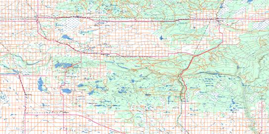 Hudson Bay Topo Map 063D at 1:250,000 Scale
