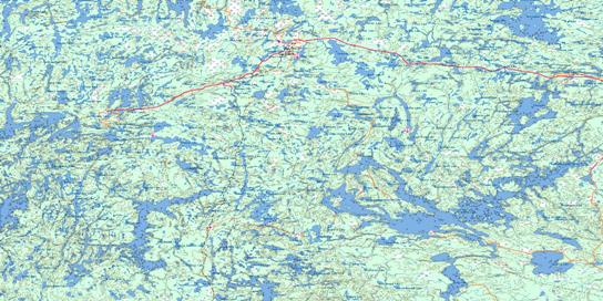 Granville Lake Topo Map 064C at 1:250,000 Scale
