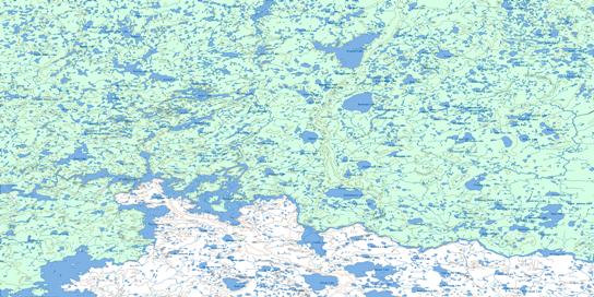 Northern Indian Lake Topo Map 064H at 1:250,000 Scale