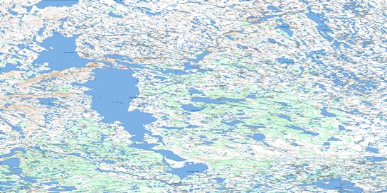 South Henik Lake Topo Map 065H at 1:250,000 Scale