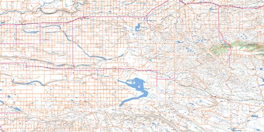 Foremost Topo Map 072E at 1:250,000 Scale
