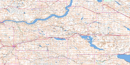 Swift Current Topo Map 072J at 1:250,000 Scale