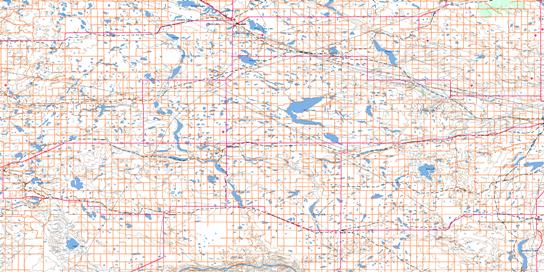 Kindersley Topo Map 072N at 1:250,000 Scale