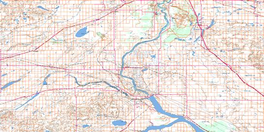 Rosetown Topo Map 072O at 1:250,000 Scale