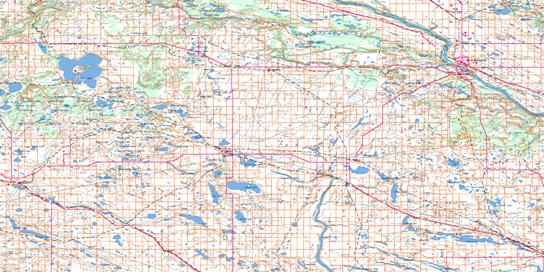 North Battleford Topo Map 073C at 1:250,000 Scale