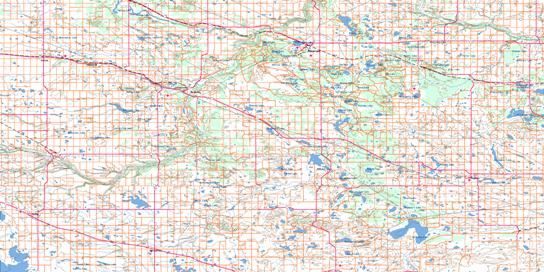 Wainwright Topo Map 073D at 1:250,000 Scale