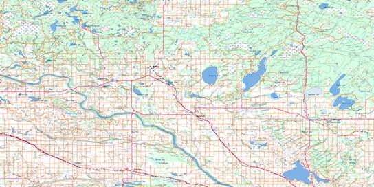 St Walburg Topo Map 073F at 1:250,000 Scale