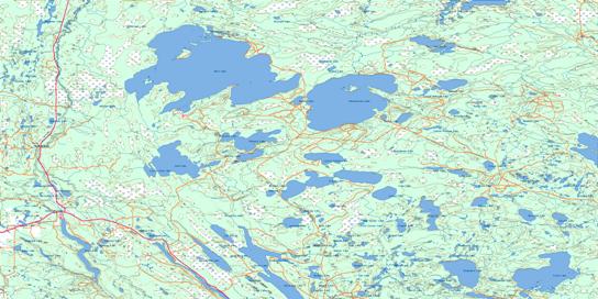 Green Lake Topo Map 073J at 1:250,000 Scale