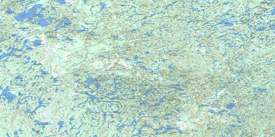 Mudjatik River Topo Map 074B at 1:250,000 Scale