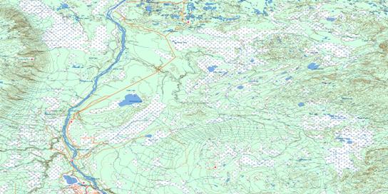 Bitumount Topo Map 074E at 1:250,000 Scale