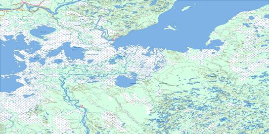 Fort Chipewyan Topo Map 074L at 1:250,000 Scale