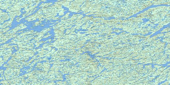 Nonacho Lake Topo Map 075F at 1:250,000 Scale
