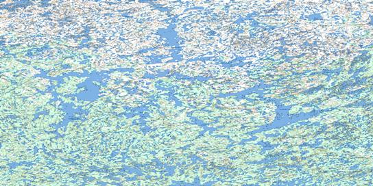 Rennie Lake Topo Map 075H at 1:250,000 Scale