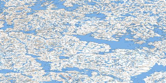 Lac De Gras Topo Map 076D at 1:250,000 Scale