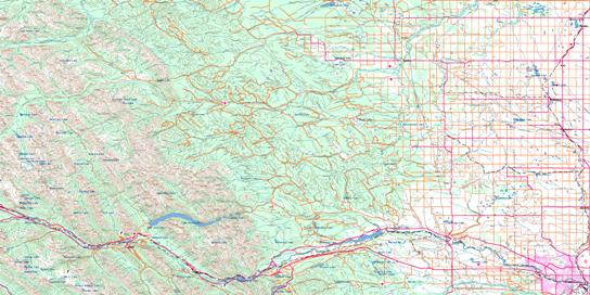 Calgary Topo Map 082O at 1:250,000 Scale