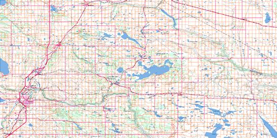 Red Deer Topo Map 083A at 1:250,000 Scale