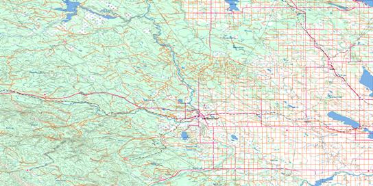 Rocky Mountain House Topo Map 083B at 1:250,000 Scale