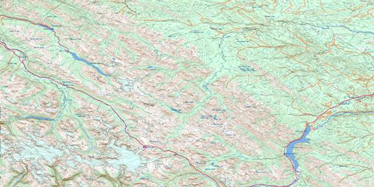 Brazeau Lake Topo Map 083C at 1:250,000 Scale