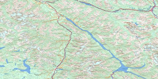 Canoe River Topo Map 083D at 1:250,000 Scale