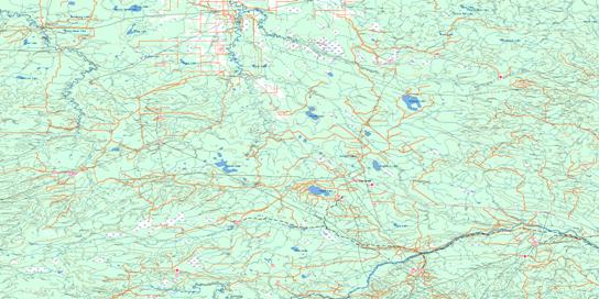Iosegun Lake Topo Map 083K at 1:250,000 Scale