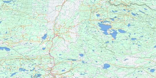 Peerless Lake Topo Map 084B at 1:250,000 Scale