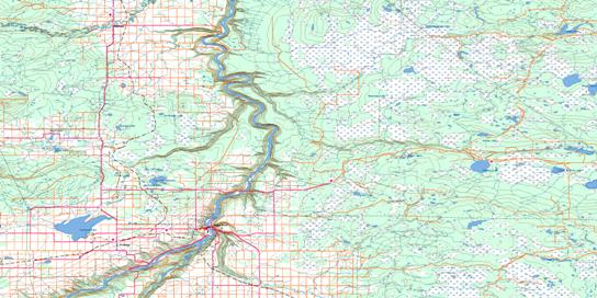 Peace River Topo Map 084C at 1:250,000 Scale