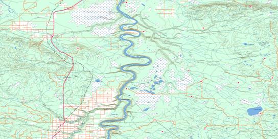 Bison Lake Topo Map 084F at 1:250,000 Scale