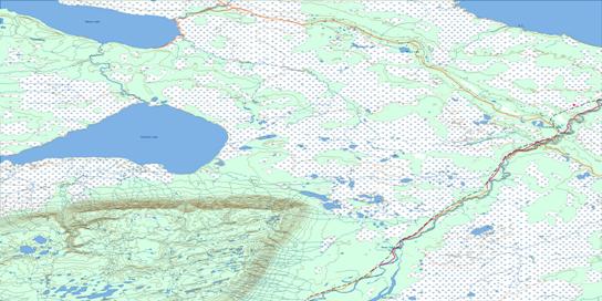Tathlina Lake Topo Map 085C at 1:250,000 Scale