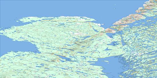 Leith Peninsula Topo Map 086E at 1:250,000 Scale