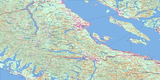 Port Alberni Topo Map 092F at 1:250,000 Scale