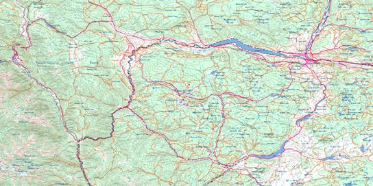 Ashcroft Topo Map 092I at 1:250,000 Scale