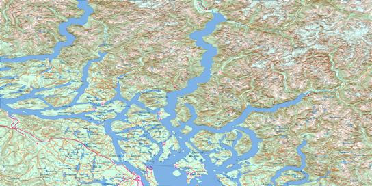 Bute Inlet Topo Map 092K at 1:250,000 Scale