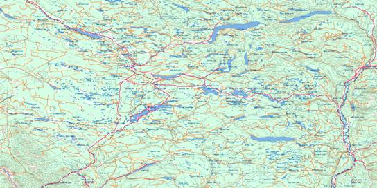 Bonaparte Lake Topo Map 092P at 1:250,000 Scale