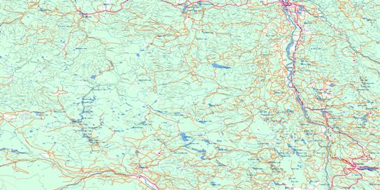 Quesnel Topo Map 093B at 1:250,000 Scale