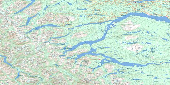 Whitesail Lake Topo Map 093E at 1:250,000 Scale
