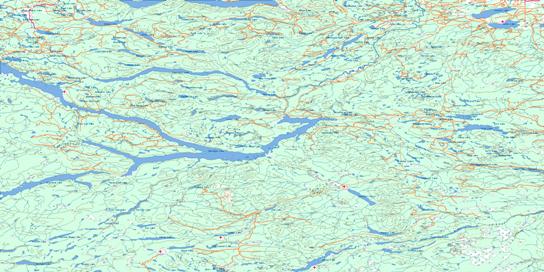 Nechako River Topo Map 093F at 1:250,000 Scale