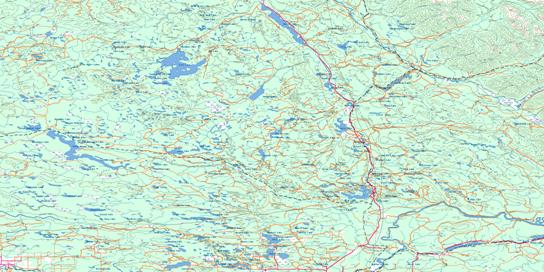 Mcleod Lake Topo Map 093J at 1:250,000 Scale