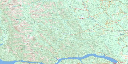 Halfway River Topo Map 094B at 1:250,000 Scale