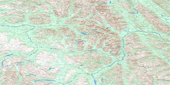 Toodoggone River Topo Map 094E at 1:250,000 Scale