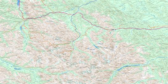 Tuchodi Lakes Topo Map 094K at 1:250,000 Scale