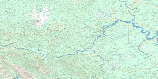Toad River Topo Map 094N at 1:250,000 Scale