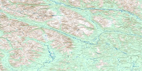 Flat River Topo Map 095E at 1:250,000 Scale