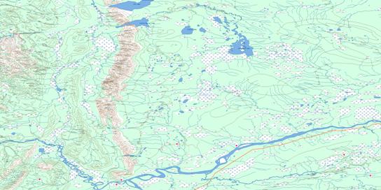 Sibbeston Lake Topo Map 095G at 1:250,000 Scale