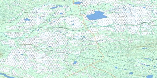Bulmer Lake Topo Map 095I at 1:250,000 Scale