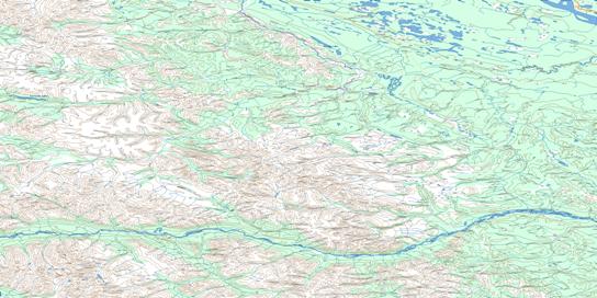 Carcajou Canyon Topo Map 096D at 1:250,000 Scale
