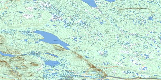Mahony Lake Topo Map 096F at 1:250,000 Scale