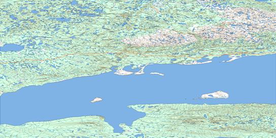 Kilekale Lake Topo Map 096J at 1:250,000 Scale